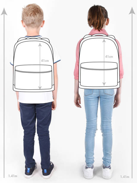 Sac à Dos 2 Compartiments Cabaia Rouge school M vue secondaire 1