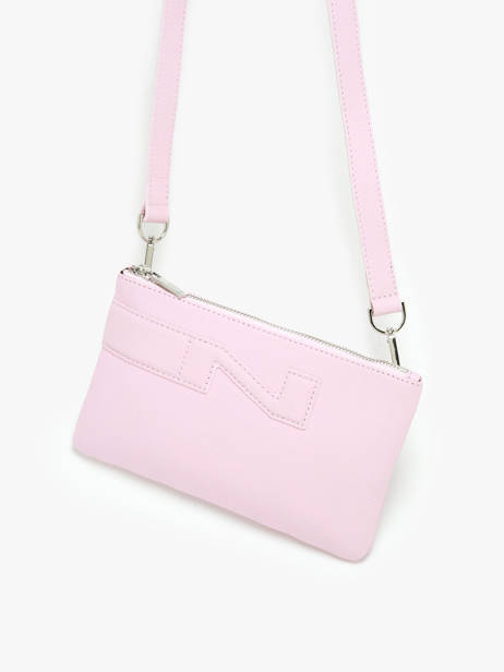 Sac Bandoulière Florence Cuir Nathan baume Rose n city 4 vue secondaire 2