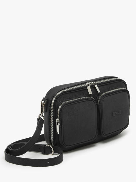 Sac Bandoulière Racing Cuir Nathan baume Noir n city 28 vue secondaire 2