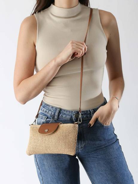 Sac Bandoulière Mini Osier Italie Lancaster Beige mini osier italie 117 vue secondaire 1