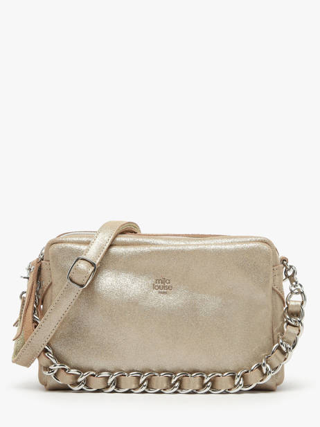 Sac Bandoulière Mama Cuir Mila louise Beige vintage 23673X