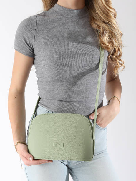 Sac Bandoulière Lilou Cuir Nathan baume Vert egee 2 vue secondaire 1