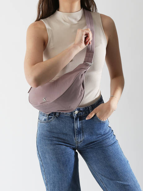 Sac Bandoulière Luna Nylon Calvin klein jeans Rose luna 4K3095G vue secondaire 1