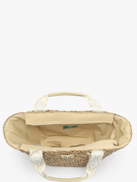 Cabas Estival Paille Le voyage en panier Beige estival PM848 vue secondaire 3