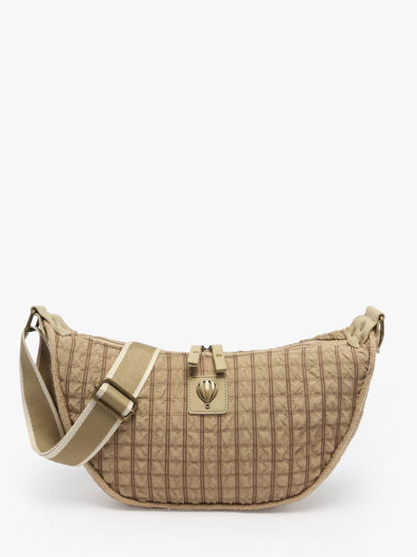 Sac Bandoulière Gaufrette Le voyage en panier Beige gaufrette PM882