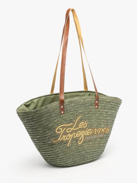 Shoulder Bag Milos Straw Les tropeziennes Green milos TZ01 other view 2