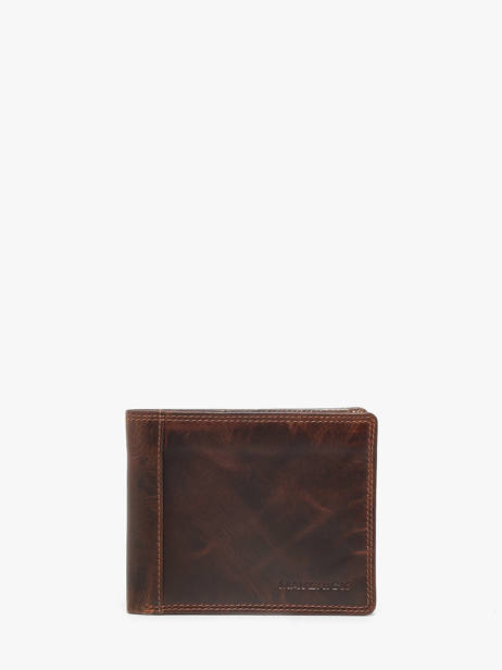 Wallet With Card Holder Leather Maverick Brown the original MAVTO005