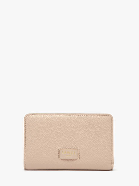Portefeuille Rectangulaire Zippé Ninon Cuir Lancel Beige ninon A11123