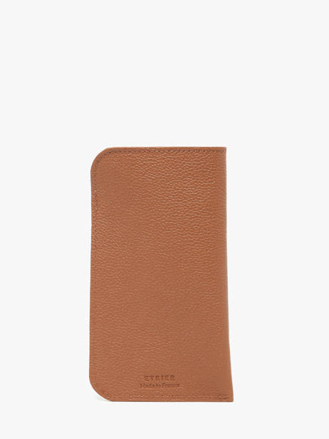 Étui Lunette Cuir Etrier Marron madras EMAD5017 vue secondaire 2