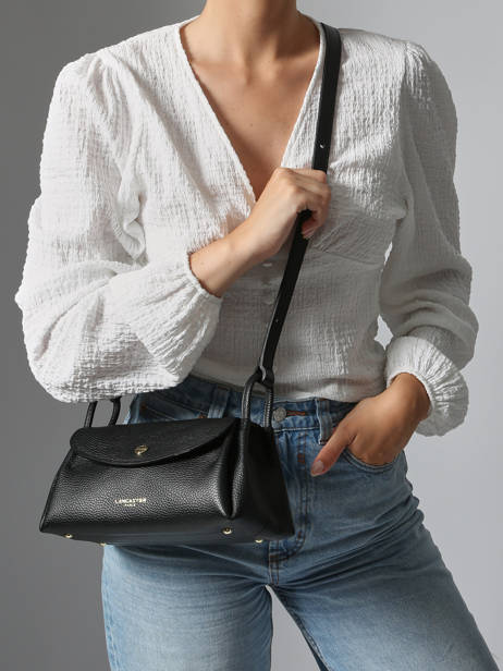 Shoulder Bag Accordeon Double Leather Lancaster Black accordeon double 88 other view 1