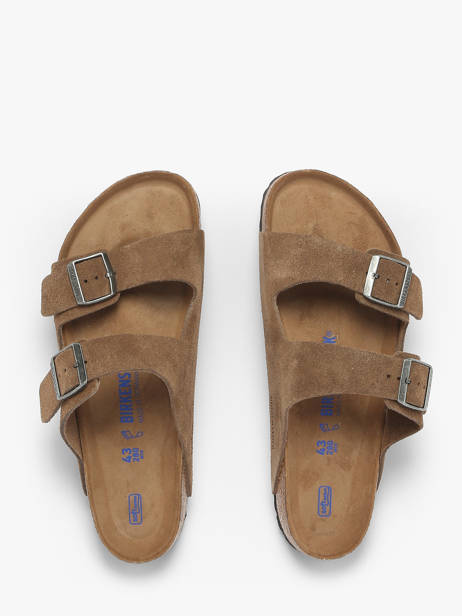 Mules Arizona En Cuir Birkenstock Marron men 1030863 vue secondaire 3