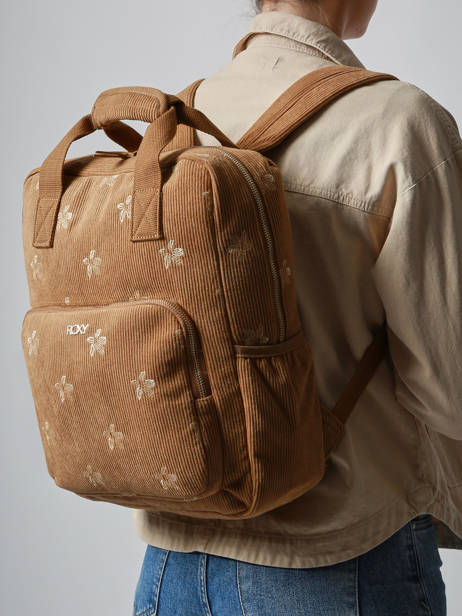 Sac à Dos 1 Compartiment Roxy Marron back to school RJBP4933 vue secondaire 1