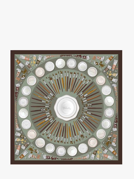 Longchamp Soie gots Foulard Rose