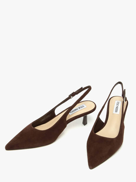 Escarpins Talon Aiguille En Cuir Steve madden Marron women 11003902 vue secondaire 1
