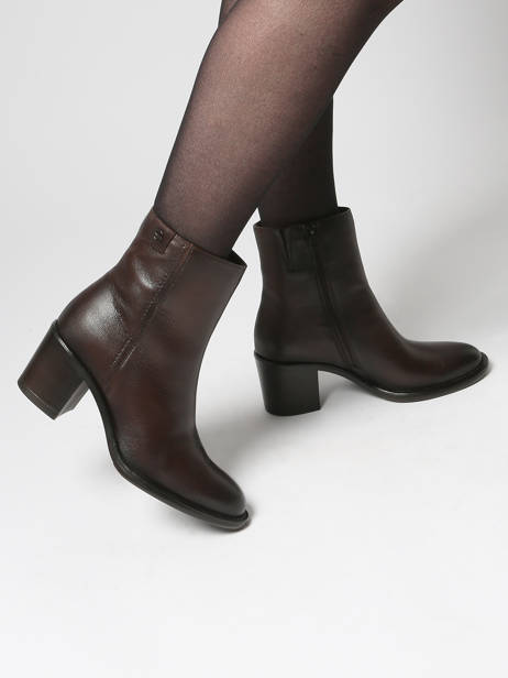 Bottines à Talon En Cuir Tamaris Marron women 45 vue secondaire 1