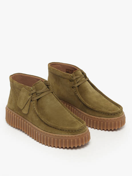 Chaussures Derbies Montante En Cuir Clarks Vert women 26183872 vue secondaire 1