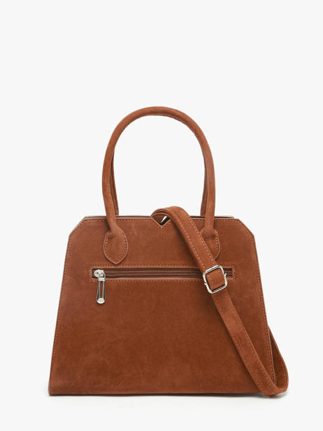 Sac Porté Main Velvet Miniprix Marron velvet F7510 vue secondaire 3