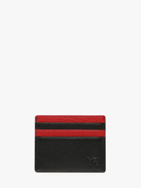 Porte-cartes Cuir Yves renard Noir bicolor 242