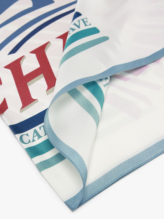 Longchamp Soie gots Scarf White