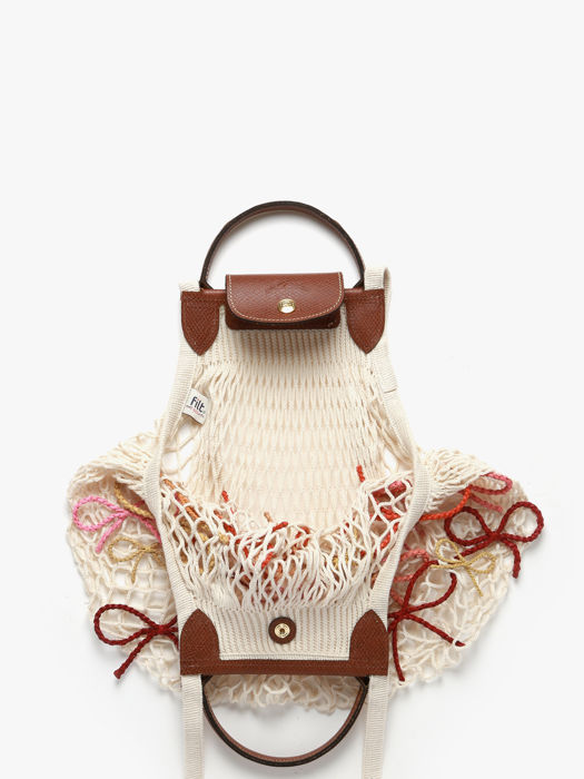 Longchamp Le pliage filet raphia Hobo bag Beige