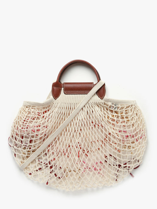 Longchamp Le pliage filet raphia Hobo bag Beige