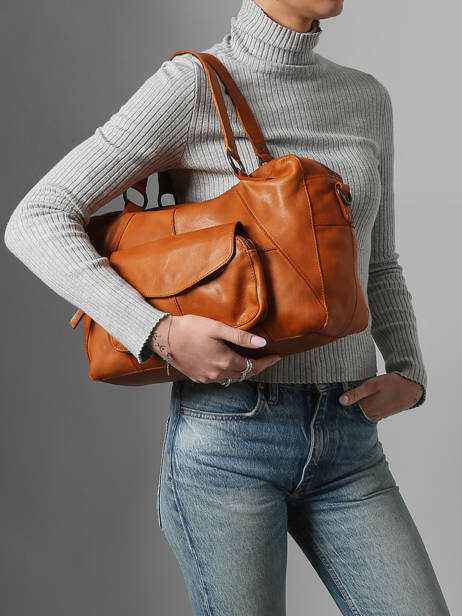 Shopper Fatima Leather Pieces Brown fatima 17090746 other view 1