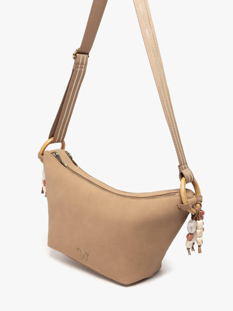 Sac Bandoulière Camomille Pearl Woomen Beige camomille pearl WCAE03 vue secondaire 1