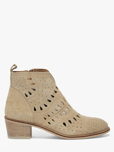 Bottines à Talon En Cuir Alpe Beige women 54331108