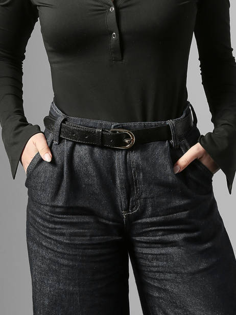 Belt Nine Leather Milano Black nine NI25067 other view 1