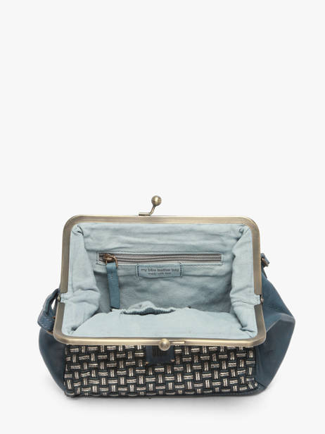 Shoulder Bag Heritage Leather Biba Blue heritage KAB21L other view 2