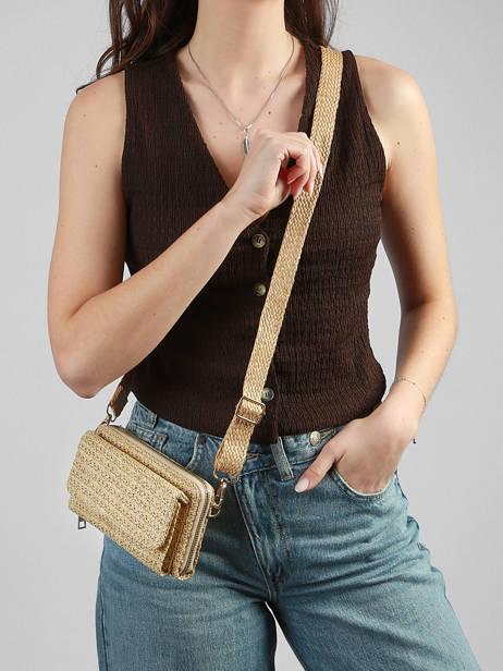 Ccrossbody Wallet Miniprix Beige raphia 1460 other view 1