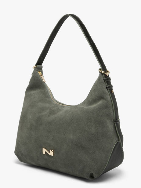 Suede Leather Carrie Shoulder Bag Nathan baume Green vogue 1 other view 2
