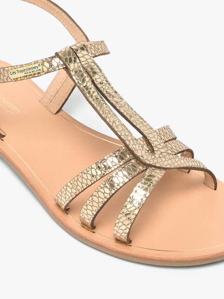 Nu-pieds En Cuir Les tropeziennes Or women HAMELIE vue secondaire 2