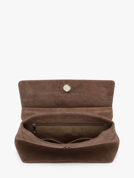 Sac Bandoulière Clarita Cuir Daim Nathan baume Marron nathan 18S vue secondaire 4
