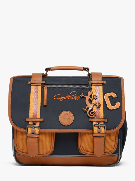Cartable Enfant 2 Compartiments Cameleon Bleu vintage urban CA35
