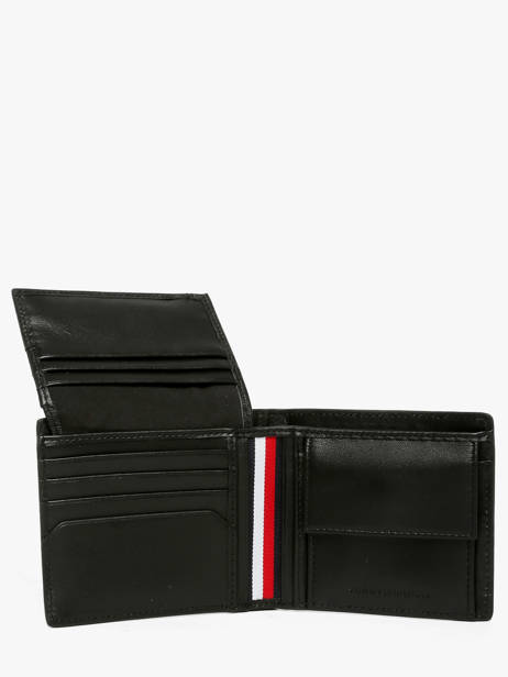 Portefeuille Cuir Tommy hilfiger Noir central AM14497 vue secondaire 2
