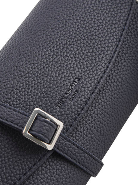 Leather Madrid Clutch With Shoulder Strap Hexagona Blue madrid 536554 other view 2