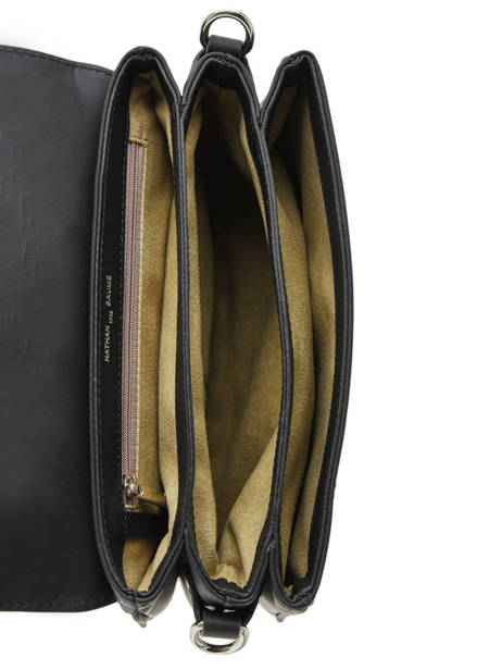 Sac Bandoulière Sagan Cuir Nathan baume Noir ines 2 vue secondaire 3